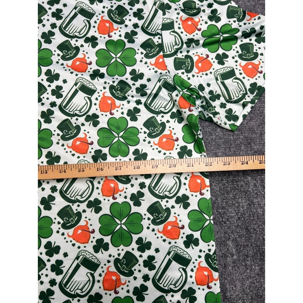 Yatta Golf Mens Large Leprechaun Luck Polo Shirt St Patricks Day‎ Green Clover - Picture 9 of 10